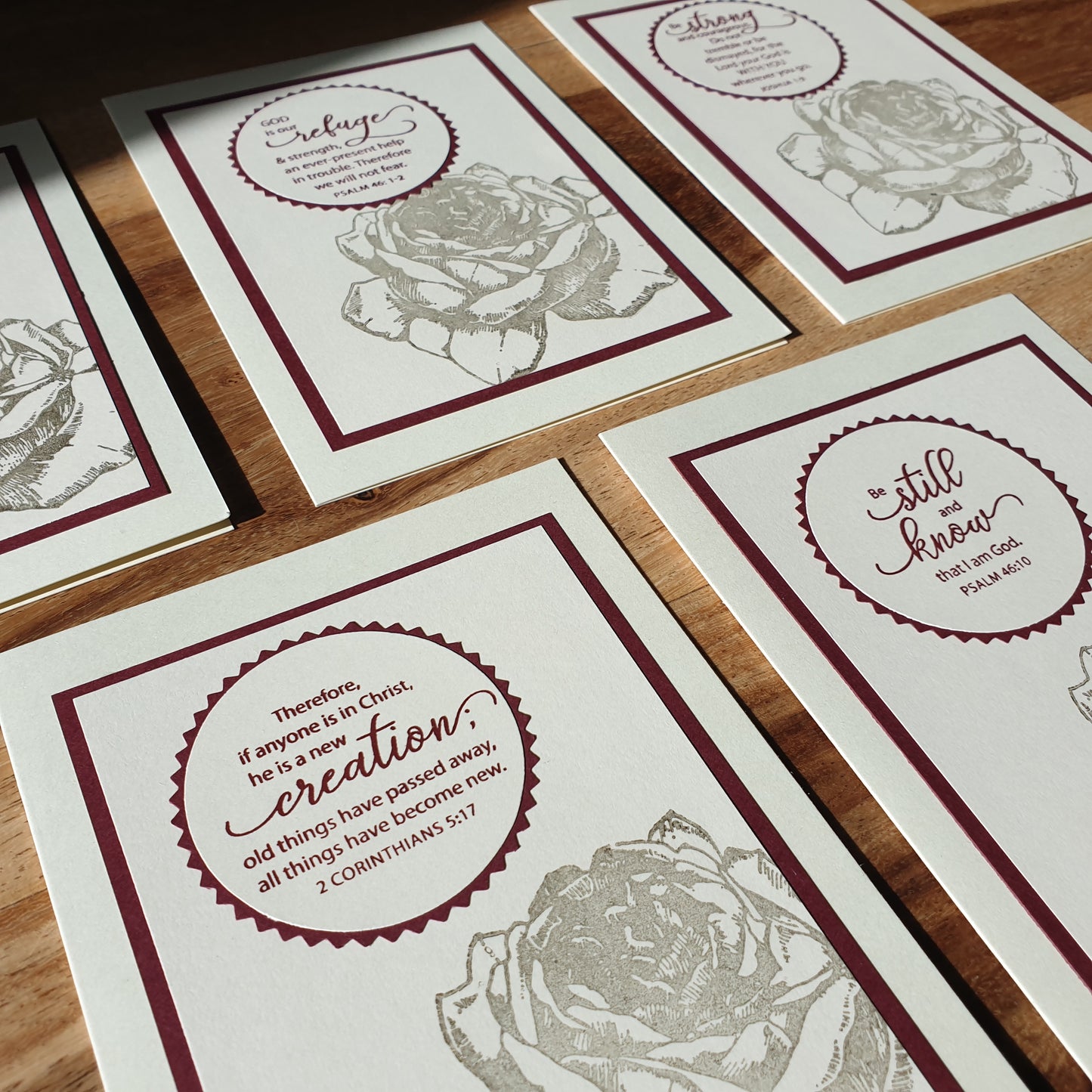 Copy of Greeting Cards | Edifying Scriptures 5 Pack (Medium-Red) Unique Variations to Edify One Another | FREE DELIVERY