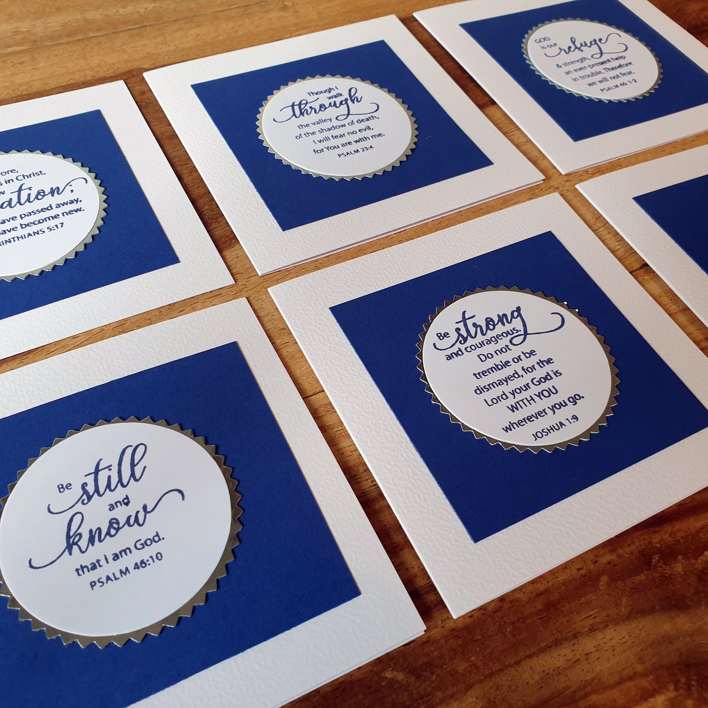 Greeting Cards | Edifying Scriptures 6 Pack (Small-Blue) Unique Variations to Edify One Another | FREE DELIVERY