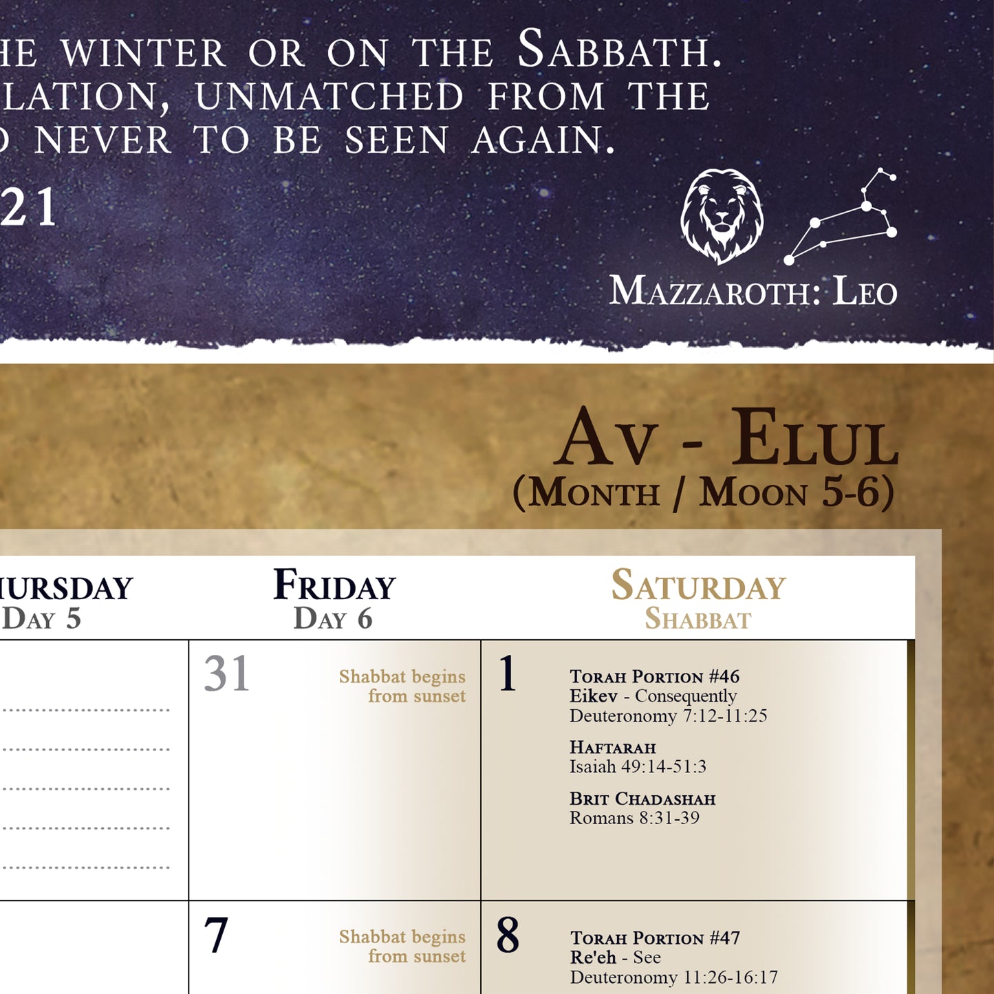 (UK & Other) Biblical Calendar from April 2026 to March 2027 | YHVH's Feast Days, New Moon Dates, Shabbat Torah Portion Schedule, Mazzaroth