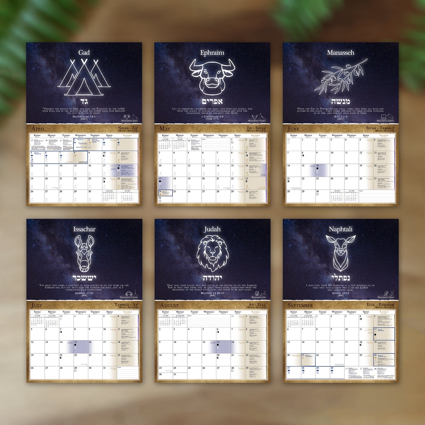 (UK & Other) Biblical Calendar from April 2026 to March 2027 | YHVH's Feast Days, New Moon Dates, Shabbat Torah Portion Schedule, Mazzaroth