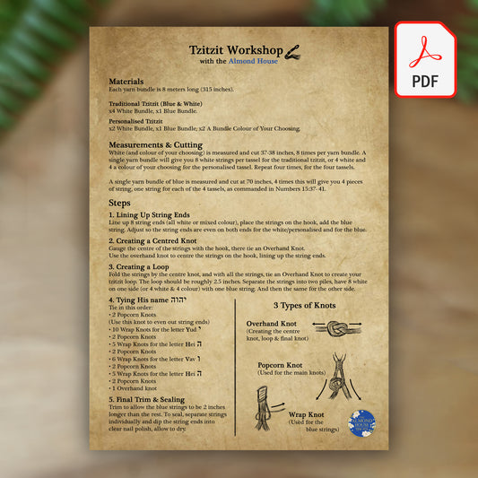 Tzitzit Workshop - Teaches You How To Design Your Own Tzitzit - PDF