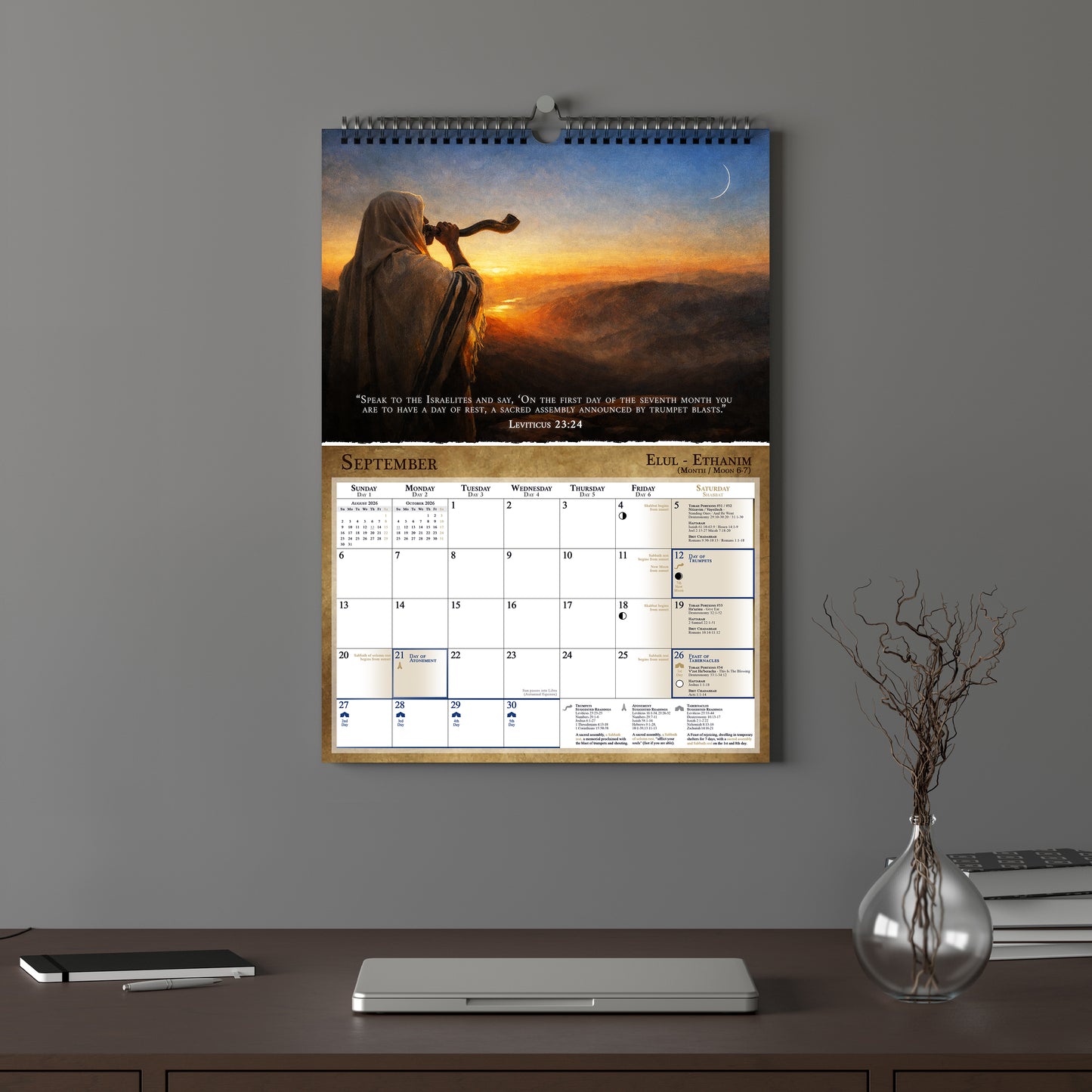 (UK & Other) Biblical Calendar from April 2026 to March 2027 | YHVH's Feast Days, New Moon Dates, Shabbat Torah Portion Schedule, Mazzaroth