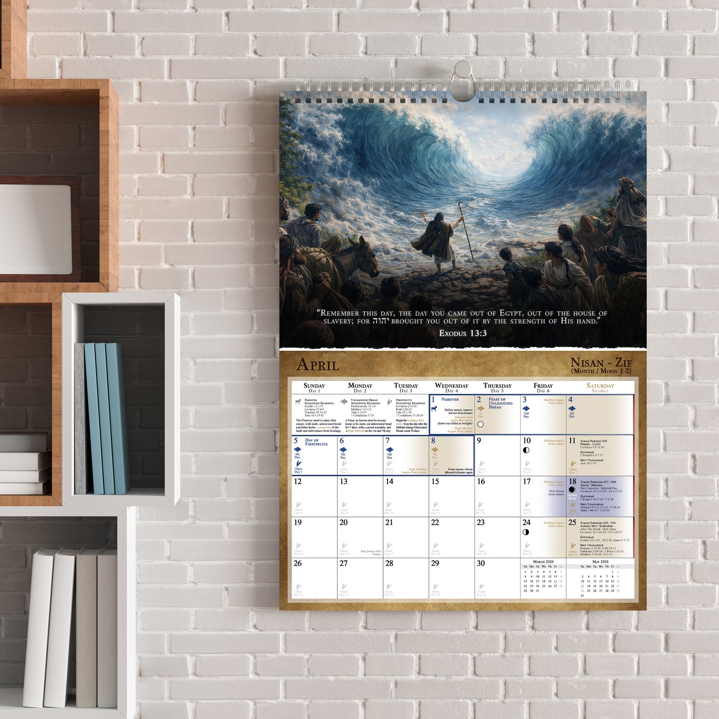 (UK & Other) Biblical Calendar from April 2026 to March 2027 | YHVH's Feast Days, New Moon Dates, Shabbat Torah Portion Schedule, Mazzaroth