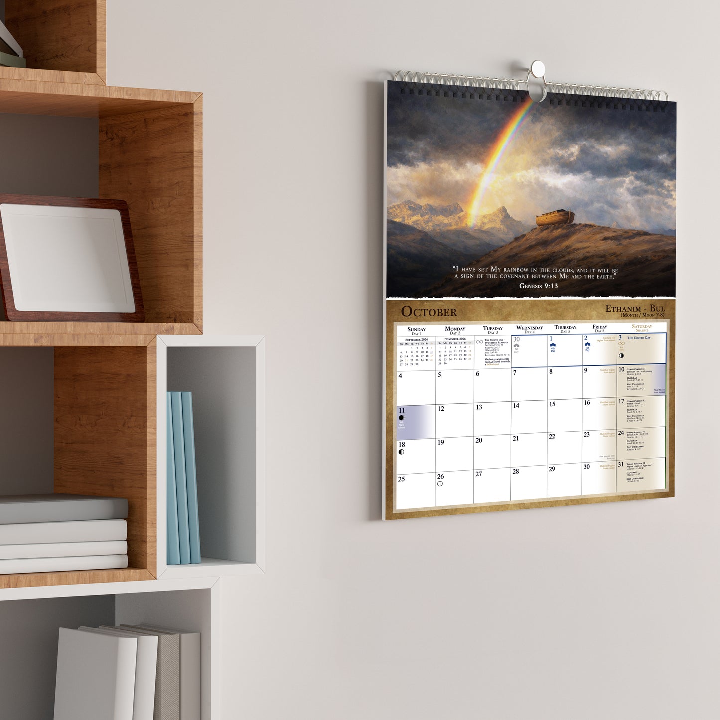 (UK & Other) Biblical Calendar from April 2026 to March 2027 | YHVH's Feast Days, New Moon Dates, Shabbat Torah Portion Schedule, Mazzaroth